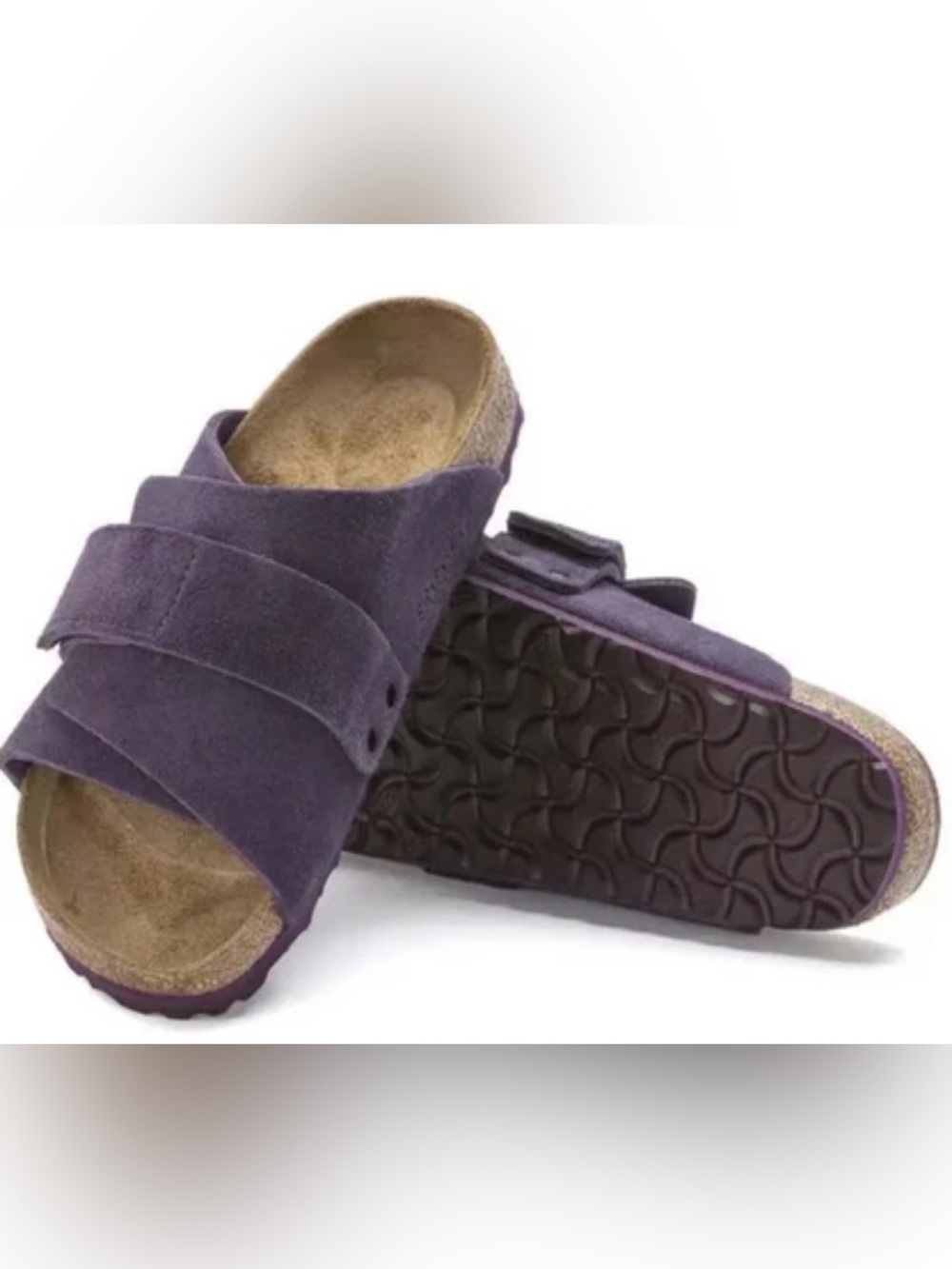 Birkenstock Kyoto Deep Wine Suede Adjustable strap softbed sandal EU39/US8-8.5